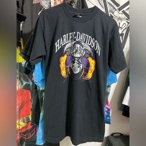 Vintage Y2K Harley Davidson double sided graphic tee shirt. Made in USA